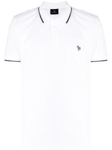 PS Paul Smith polo à patch Zebra - Blanc