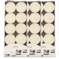 Arti Casa Geurtheelichtjes - 30x stuks - vanille - cremewit - was - 3,5 uur
