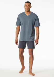 Schiesser Schiesser Pyjama Short graphite 181161 56/XXL