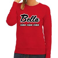 Rode bankovervaller Bella Ciao trui voor dames 2XL  - - thumbnail