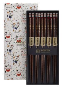 Eetstokjes Set - Tokyo Design Studio - Luckycat - 5 paar