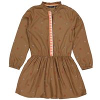 Quapi Meisjes jurk - Adora - AOP bloemen amandel bruin - thumbnail
