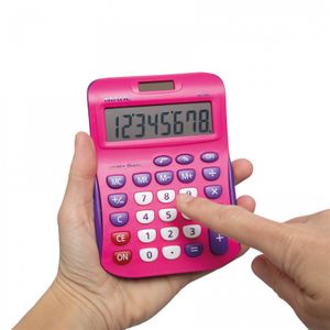 Maul MJ 550 Bureaurekenmachine Pink Aantal displayposities: 8 werkt op batterijen, werkt op zonne-energie (b x h) 155 mm x 11 mm