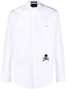 Philipp Plein chemise en coton à détail tête de mort - Blanc