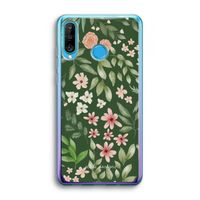 Botanical green sweet flower heaven: Huawei P30 Lite Transparant Hoesje