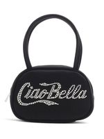 Amina Muaddi sac porté épaule Superamini Bella à ornements - Noir