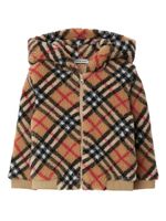 Burberry Kids hoodie en polaire à motif Vintage Check - Marron