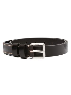 LEMAIRE ceinture en cuir à logo gravé - Marron