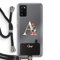 Pink Bouquet: Samsung Galaxy A41 Transparant Hoesje met koord
