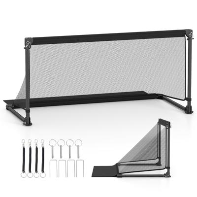 Voetbaldoel Opvouwbaar Voetbaldoel met een Stevig Metalen Frame Weerbestendig PE-net en Vier U-vormige Grondpennen-M