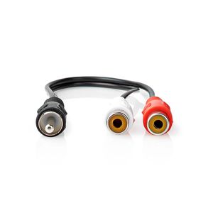 Nedis CAGB24010BK02 audio kabel RCA 2 x RCA Zwart