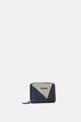 Portemonnee leatherlook met patch - BLUE - U