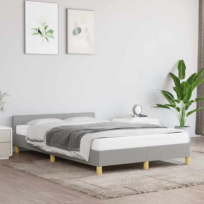 Bedframe zonder matras 120x200 cm stof lichtgrijs