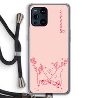 Best Friends: Oppo Find X3 Transparant Hoesje met koord