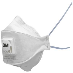 3M Aura™ 9322+ 9322+ Fijnstofmasker met ventiel FFP2 D 10 stuk(s) DIN EN 149:2001, DIN EN 149:2009