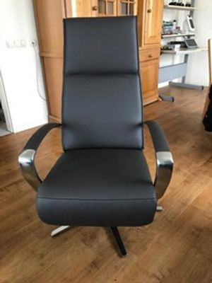 Leren relaxfauteuil met stalen frame - bruin leer - Echt leer, Industrieel, ontdek de vele Leersoorten en Kleuren bij ShopX