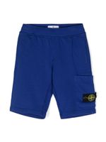 Stone Island Junior short en polaire à poches cargo - Bleu - thumbnail