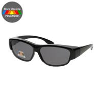 Spectrum polarized overzet zonnebril zwart