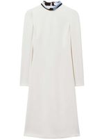 PUCCI contrast-collar midi dress - Blanc - thumbnail