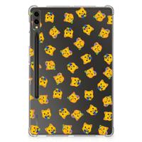 Hippe Hoes voor Samsung Galaxy Tab S9 Plus Katten Emojis