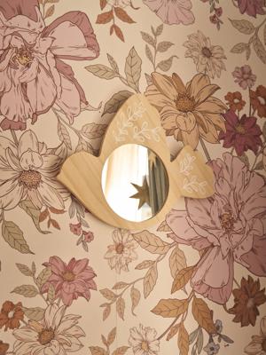 Houten spiegel vogel hout