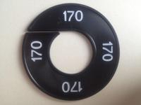 Maatring 9cm zwart/wit 170