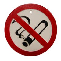 A CAST IRON "NO SMOKING" SIGN A CAST IRON "NO SMOKING" SIGN