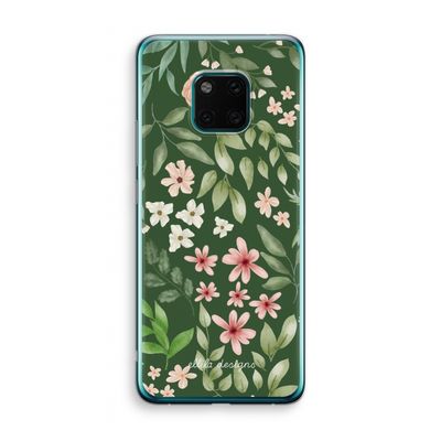 Botanical green sweet flower heaven: Huawei Mate 20 Pro Transparant Hoesje