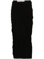 Rick Owens jupe portefeuille à coupe mi-longue - Noir