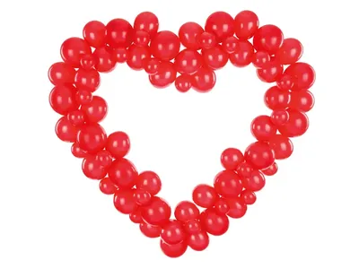 Ballonnenboog Hartvorm Rood (160cm)