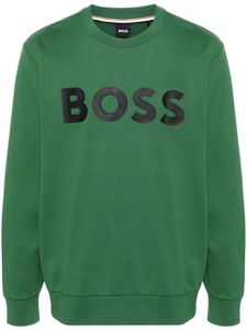 BOSS sweat en coton à logo imprimé - Vert