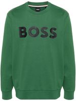 BOSS sweat en coton à logo imprimé - Vert