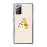 Amber Script: Samsung Galaxy Note 20 / Note 20 5G Transparant Hoesje