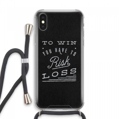 Risk loss: iPhone XS Max Transparant Hoesje met koord