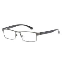 Eenvoudige matel frame Leesbrillen Hyperopie brillen + 3.00 D (Gun-Color)