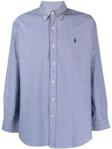 Polo Ralph Lauren logo-embroidered cotton shirt - Bleu