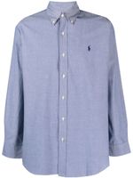 Polo Ralph Lauren chemise en coton à logo brodé - Bleu