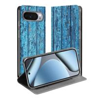 Google Pixel 10 Pro Book | Wallet Case | Wood Blue