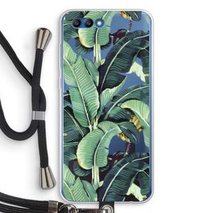 Bananenbladeren: Honor 10 Transparant Hoesje met koord