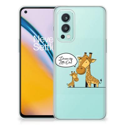 OnePlus Nord 2 5G Telefoonhoesje met Naam Giraffe OnePlus Nord 2 5G Telefoonhoesje met Naam Giraffe