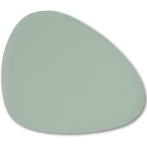 Zeller tafel placemats lederlook - 6x stuks - 34 x 42 cm - mintgroen - Speciale druppel vorm