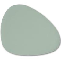 Zeller tafel placemats lederlook - 6x stuks - 34 x 42 cm - mintgroen - Speciale druppel vorm