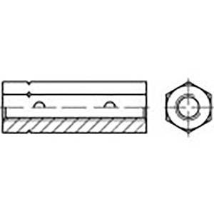 TOOLCRAFT TO-6865989 Inbussleutel moer M12 Staal Verzinkt DIN 1479 10 stuk(s)