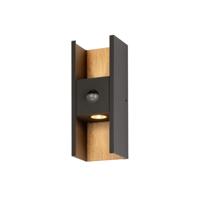 SLV WandspotFlatt antraciet met sensor - 1010107