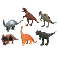 Speelgoed dino dieren figuren 6x stuks dinosaurussen    -