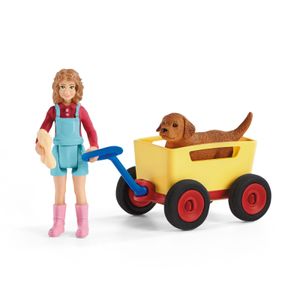 Farm World - Uitje met de bolderkar Speelfiguur