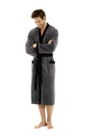 Morgenstern Morgenstern JACK Heren Badjas anthrazit/schwarz XL