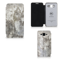 Samsung Galaxy Grand Prime Bookcase Beton Print - thumbnail