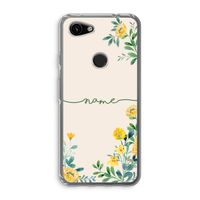 Gele bloemen: Google Pixel 3a Transparant Hoesje
