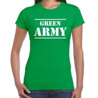 Green army/Groene leger supporter/fan t-shirt groen voor dames - Milieu shirt